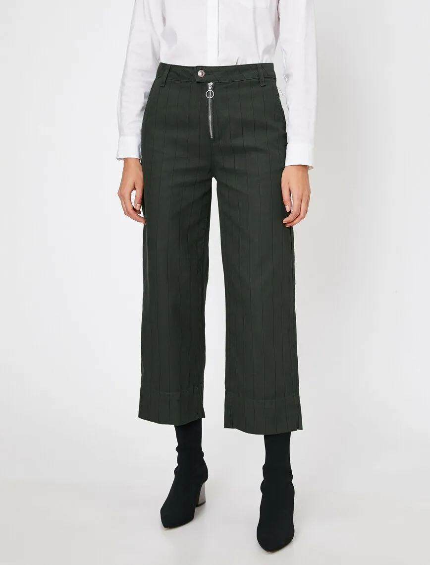 16332 Khaki Striped Trousers