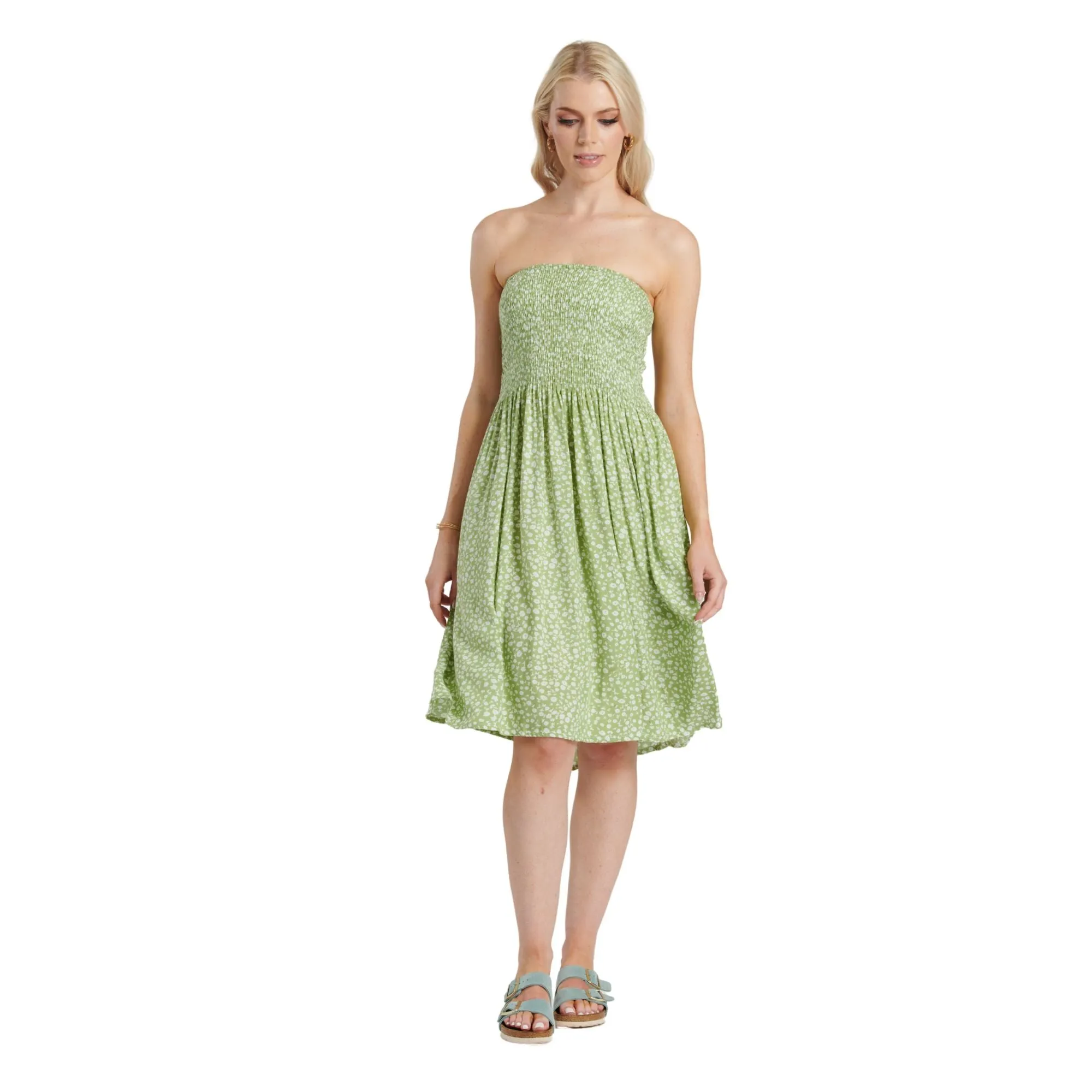 3 In 1 Dress - Green & White