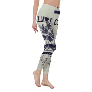 5All-Over Print Women's High Waist Leggings | Side Stitch Closure California print