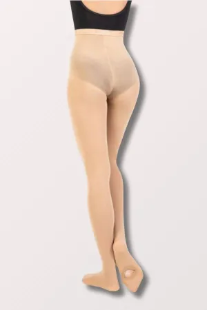 Adult TotalSTRETCH Elastic Waistband Convertible Dance Tights (A31) - Jazzy Tan