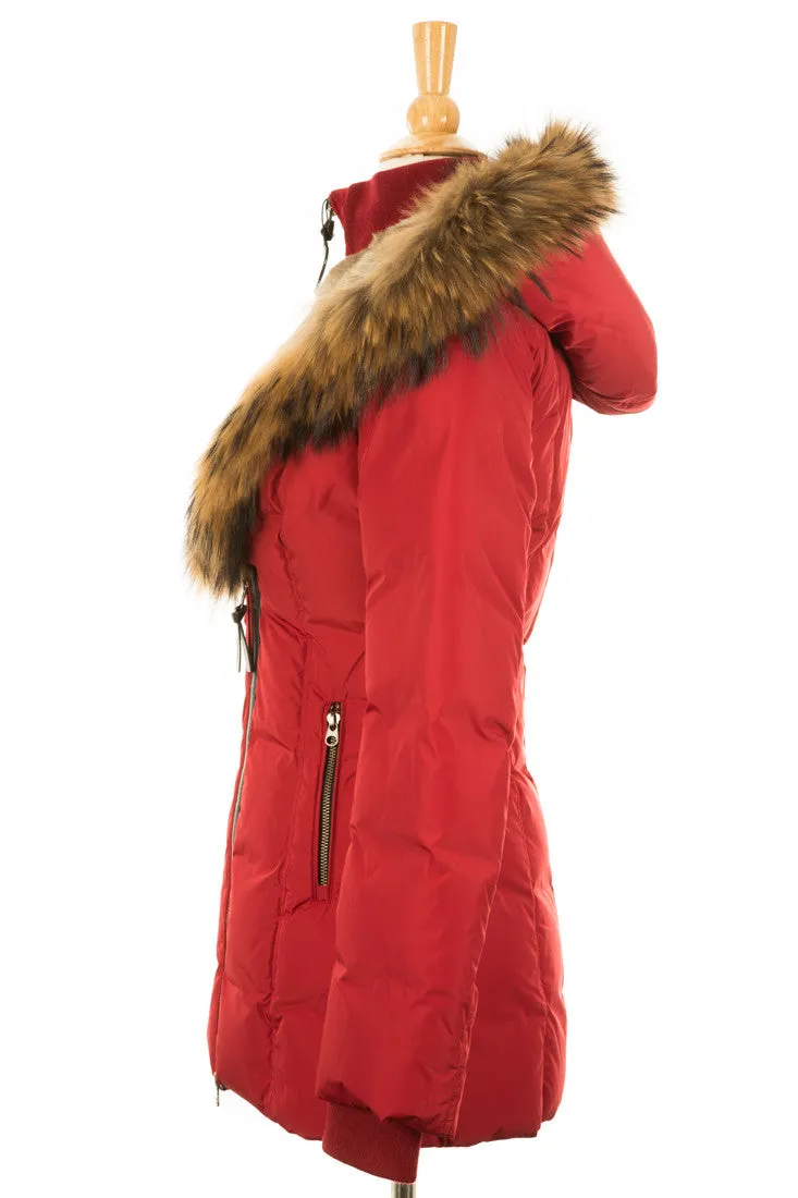 Akiva Down Coat With Fur Hood