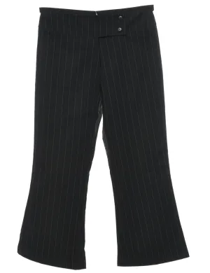 Black Striped Trousers - W30 L25