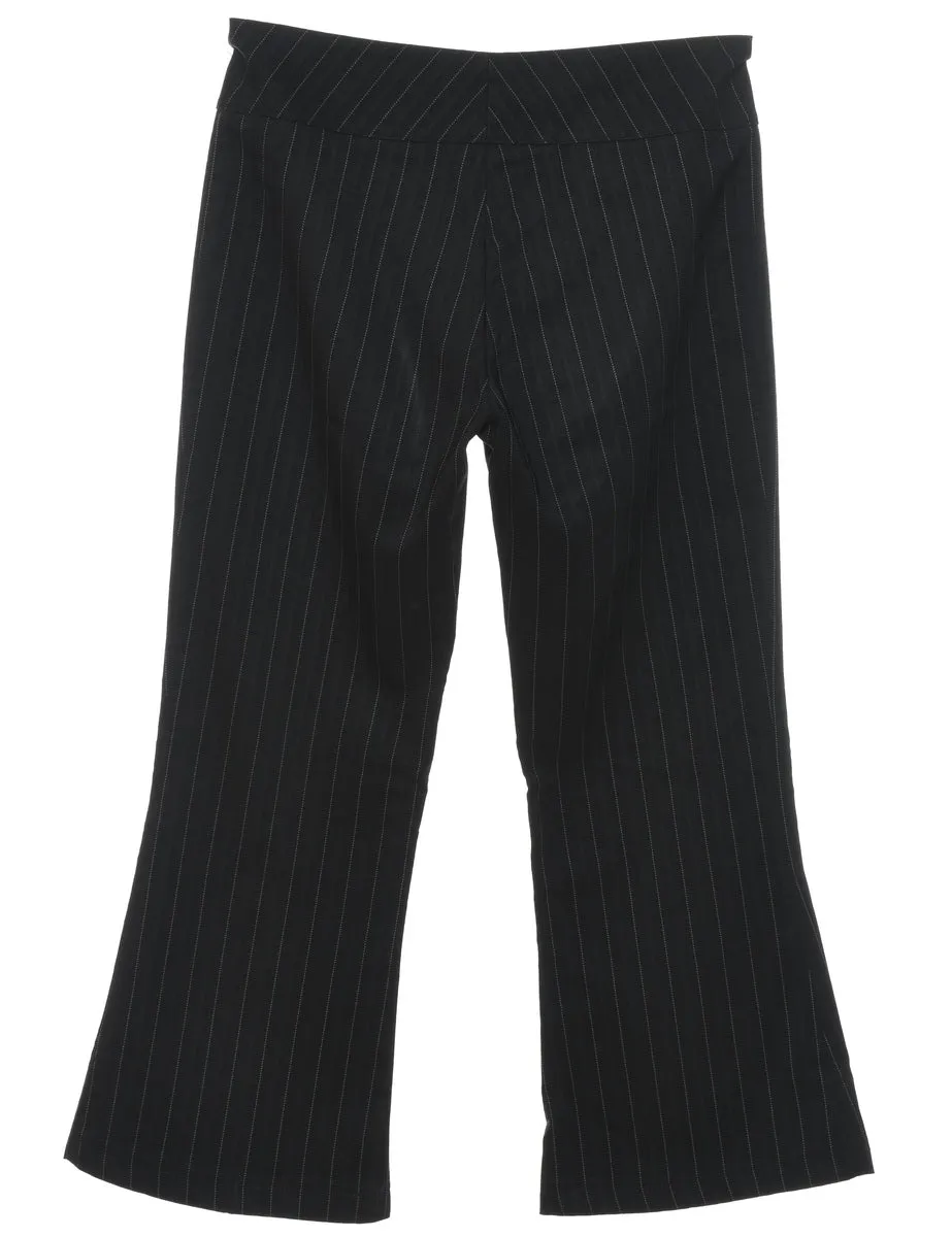 Black Striped Trousers - W30 L25