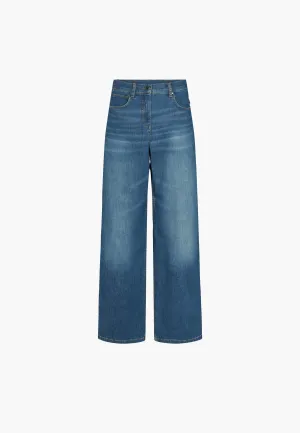 Carol Loose - Long Length - Washed Blue Denim