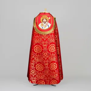 Cathedral Cope in Red/Gold 'Coronation' with Embroidery