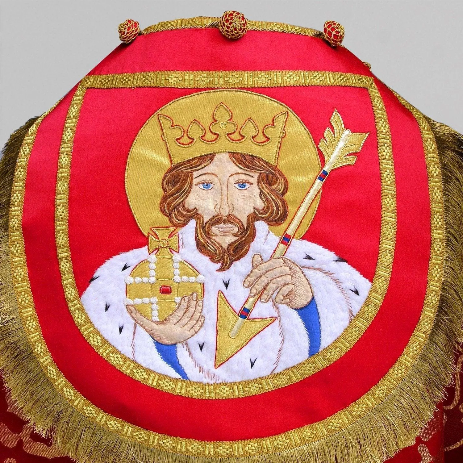 Cathedral Cope in Red/Gold 'Coronation' with Embroidery