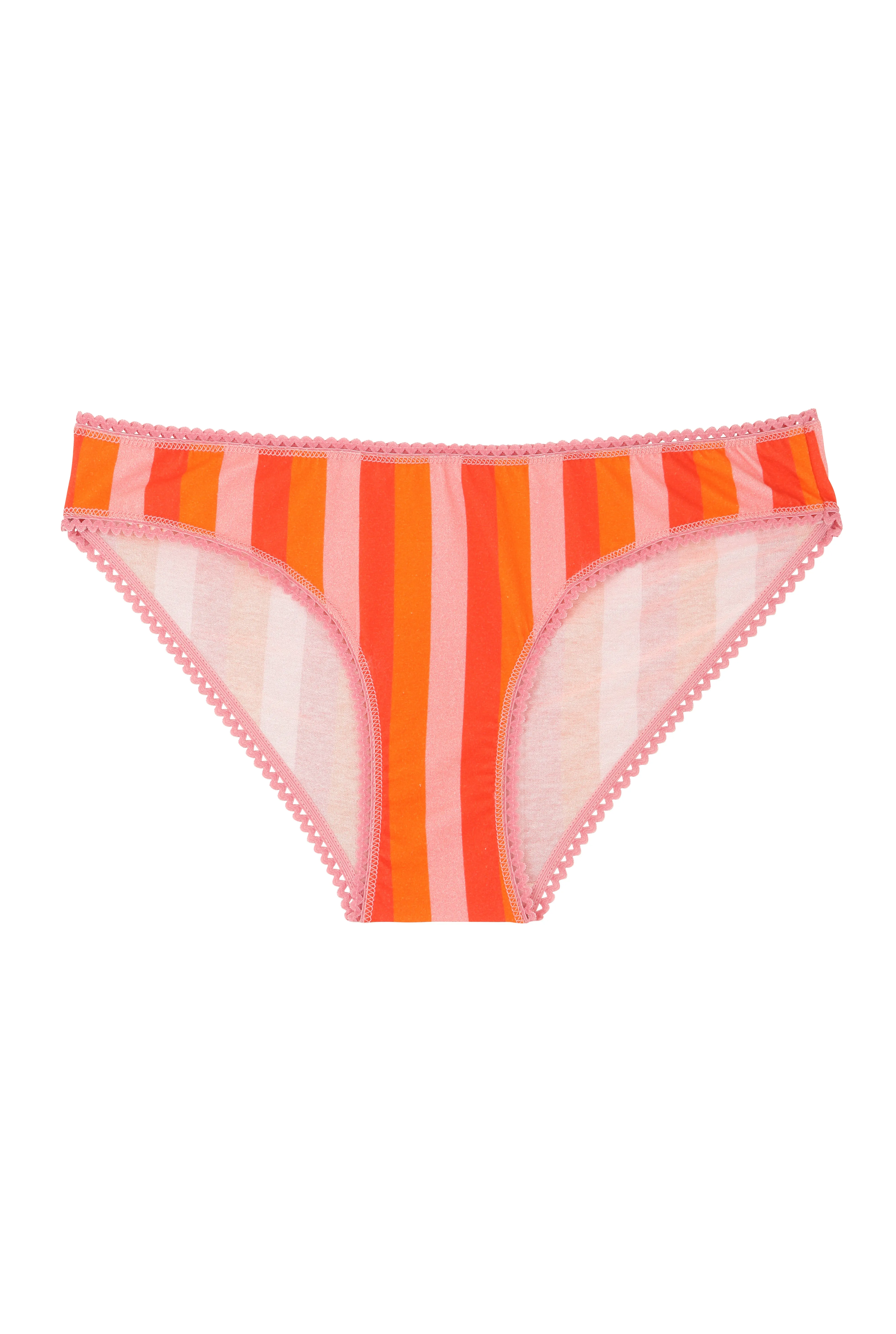 Culotte Coton BIO - Rayures Orange