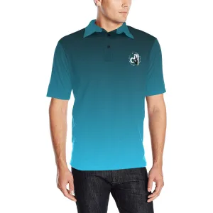 Descendants of the Island Cyan Men's All Over Print Polo Shirt