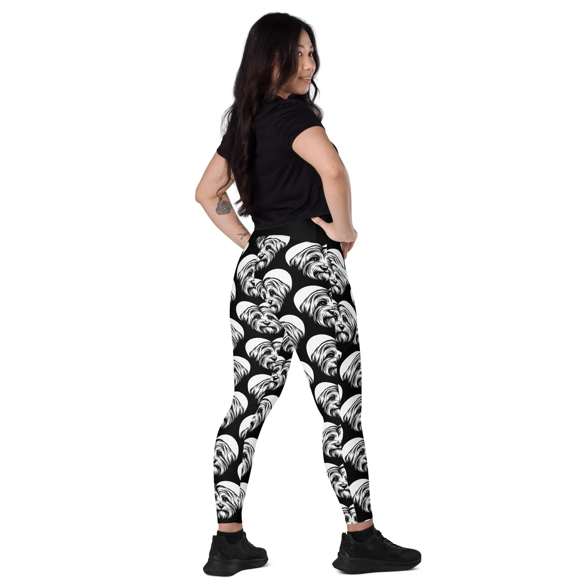 DOG BREED LEGGINGS with pockets - HAVANESE - HERTTAHOUND