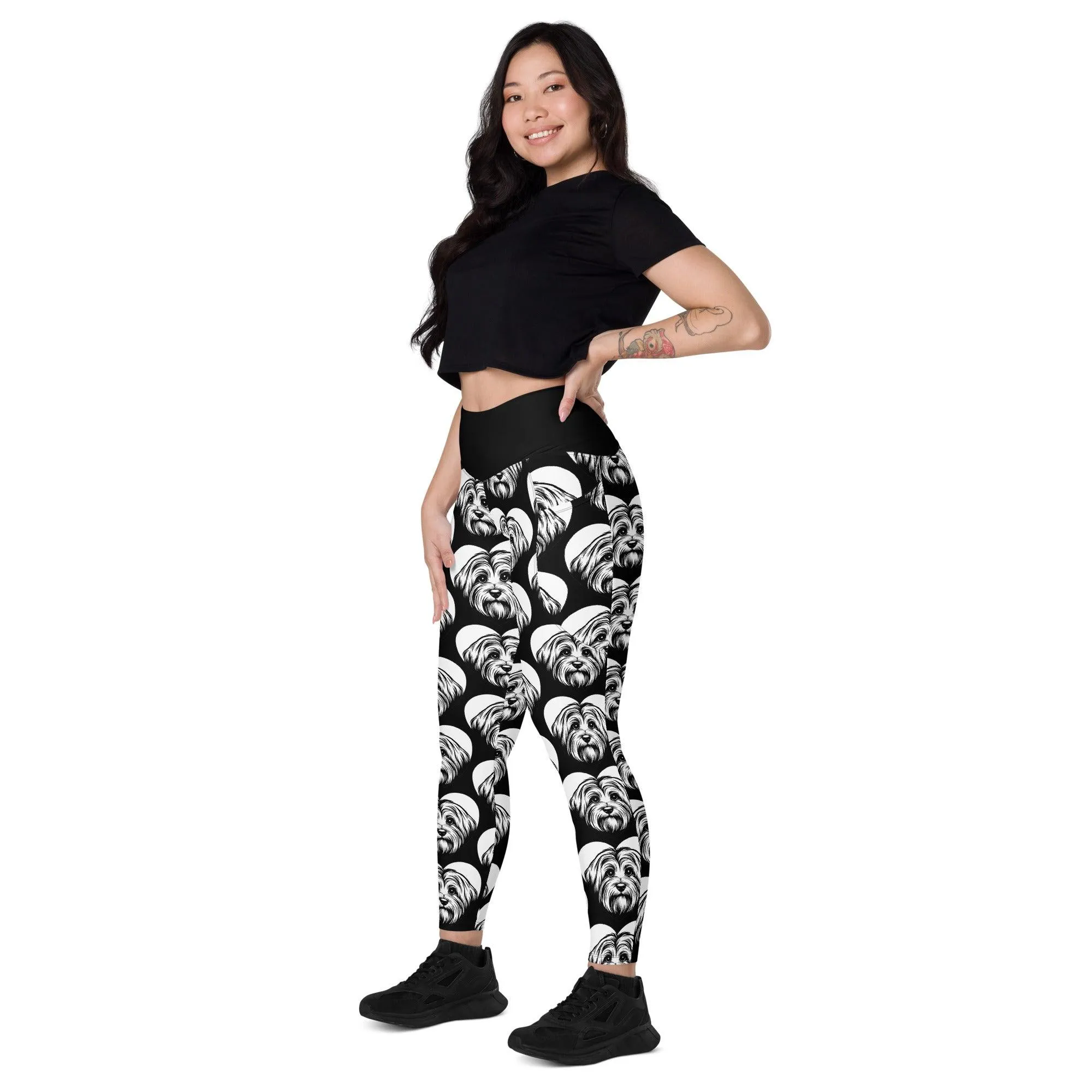 DOG BREED LEGGINGS with pockets - HAVANESE - HERTTAHOUND