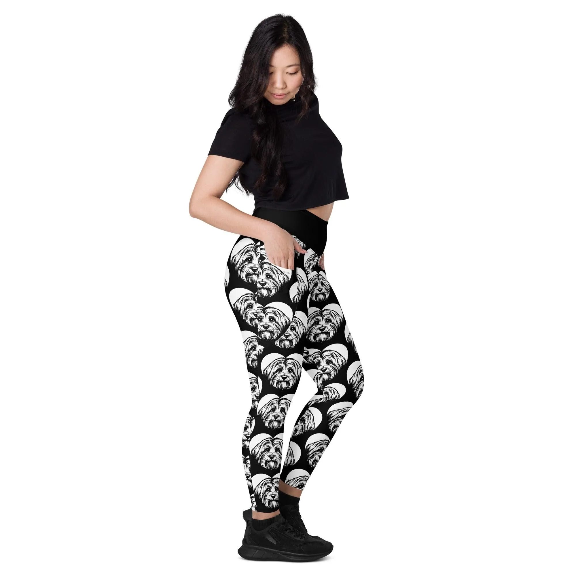 DOG BREED LEGGINGS with pockets - HAVANESE - HERTTAHOUND