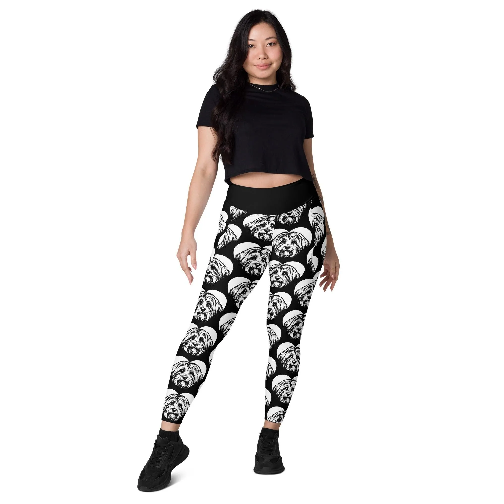 DOG BREED LEGGINGS with pockets - HAVANESE - HERTTAHOUND