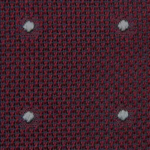 Dotted Grenadine / Garza Fina Bespoke Tie - Burgundy / Grey