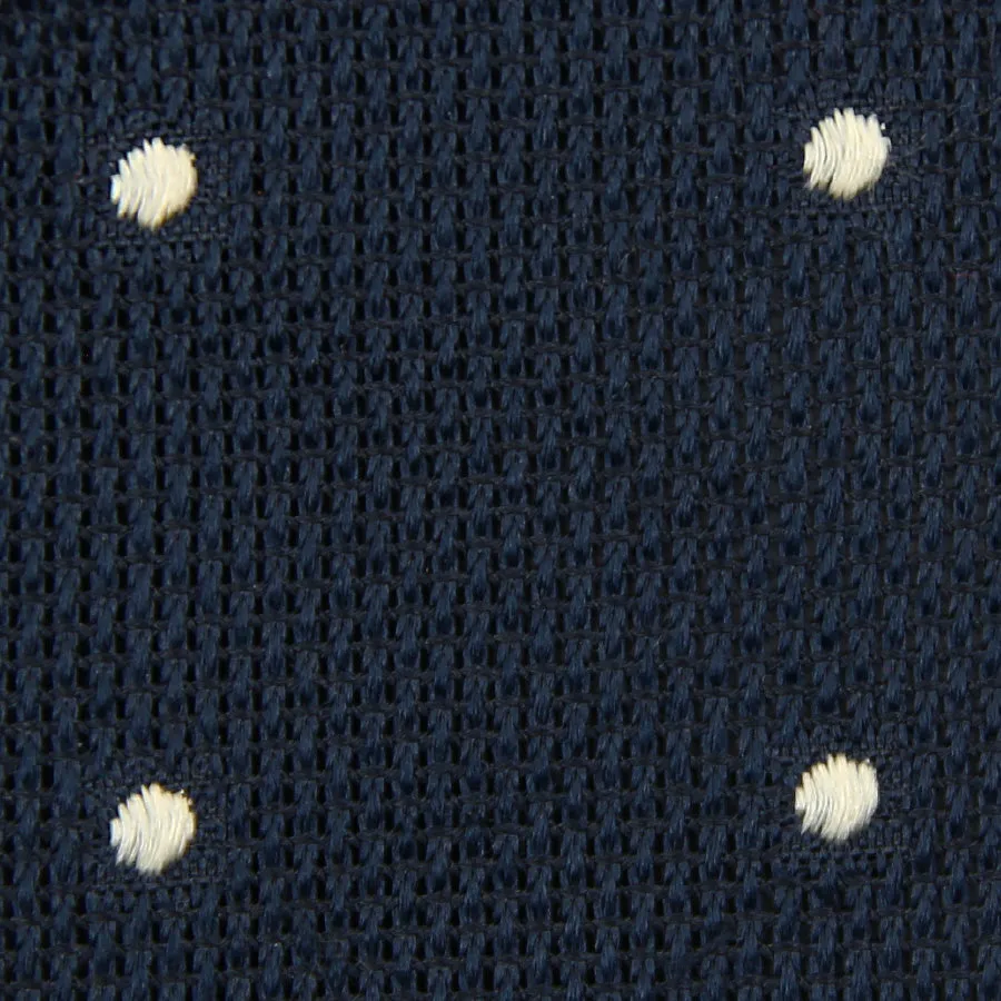 Dotted Grenadine / Garza Fina Bespoke Tie - Midnight / White