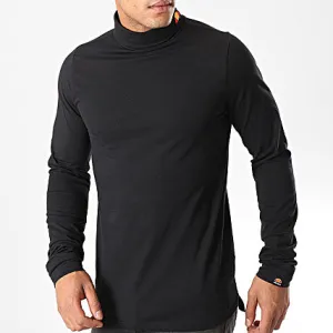 ELLESSE: AMICA BLACK TURTLENECK LONG SLEEVE TEE