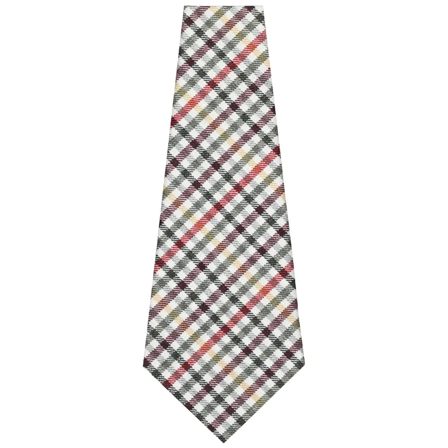 Fox Brothers Gun Club Check Wool Bespoke Tie - Multicolor