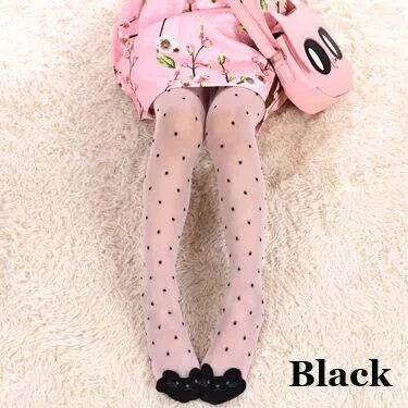 Girls Cute Cat Cartoon Character Sheer Thin Stockings