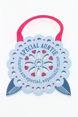 H & H Reflective Words Special Auntie Hanging Plaque 00200040006