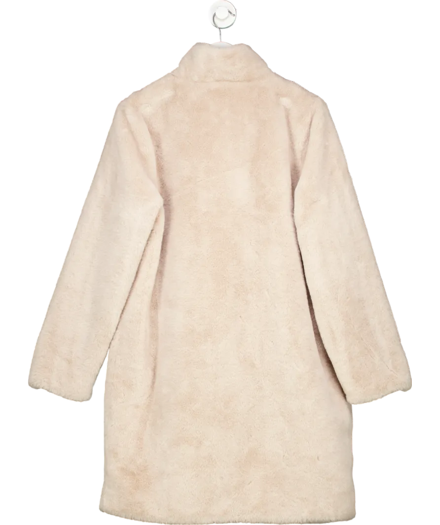 Issy London Beige Bette Coat Vegan Faux Soft Pile Fur UK L