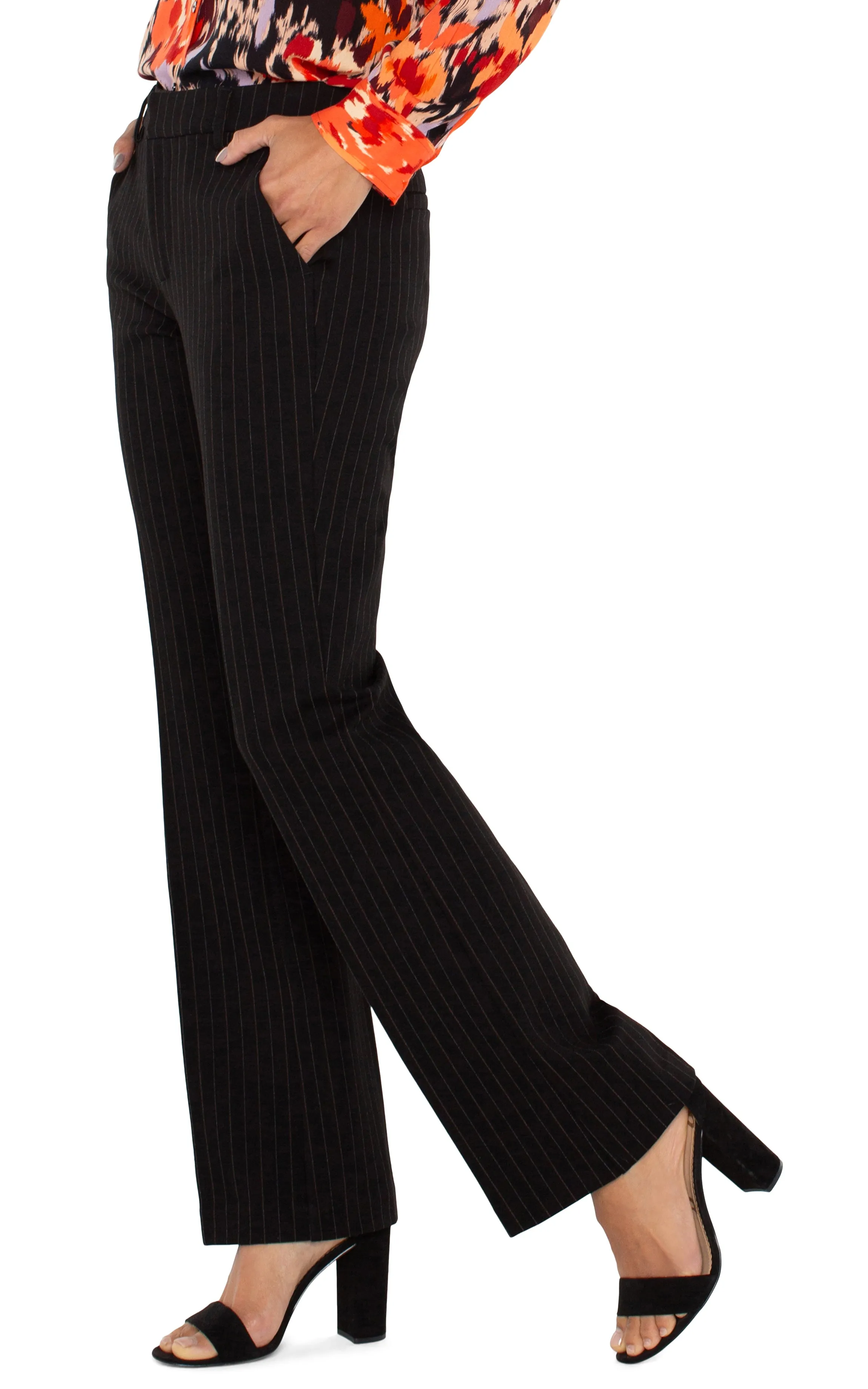 KELSEY KNIT PINSTRIPE TROUSER