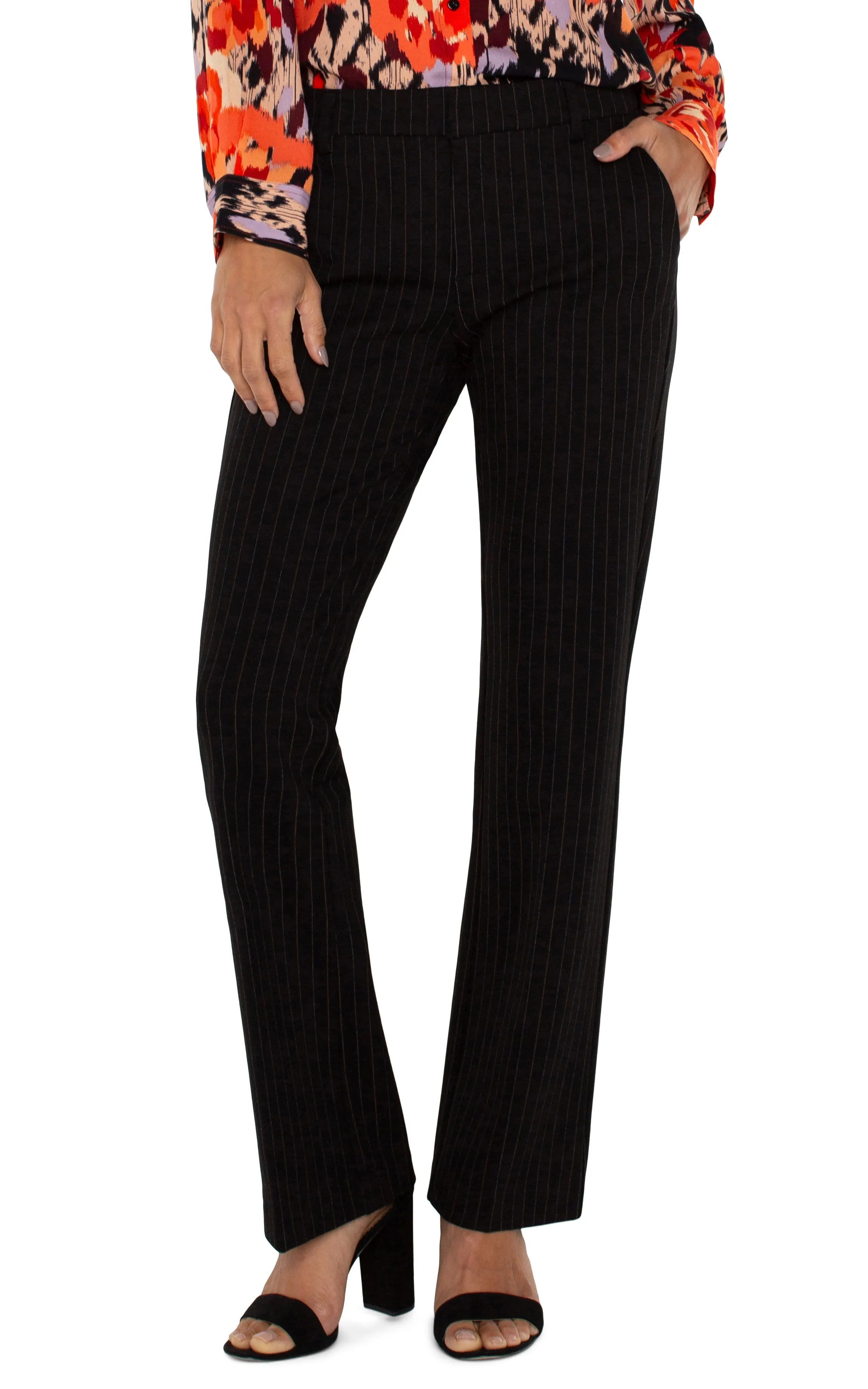 KELSEY KNIT PINSTRIPE TROUSER