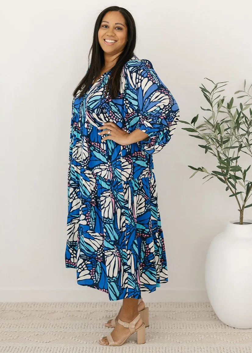 Lewis Maxi Dress in Flutter