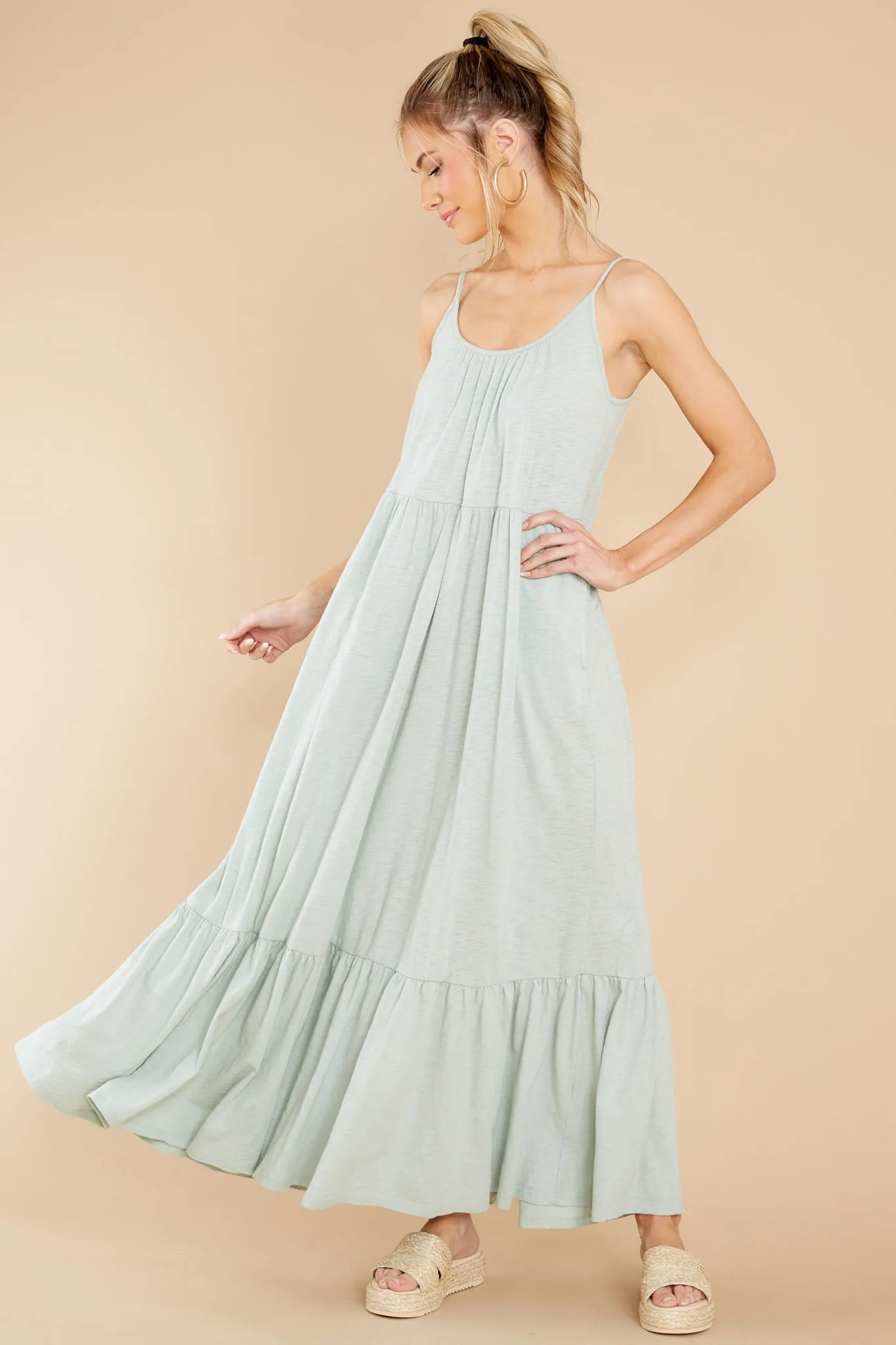 Lido Slub Seaglass Maxi Dress