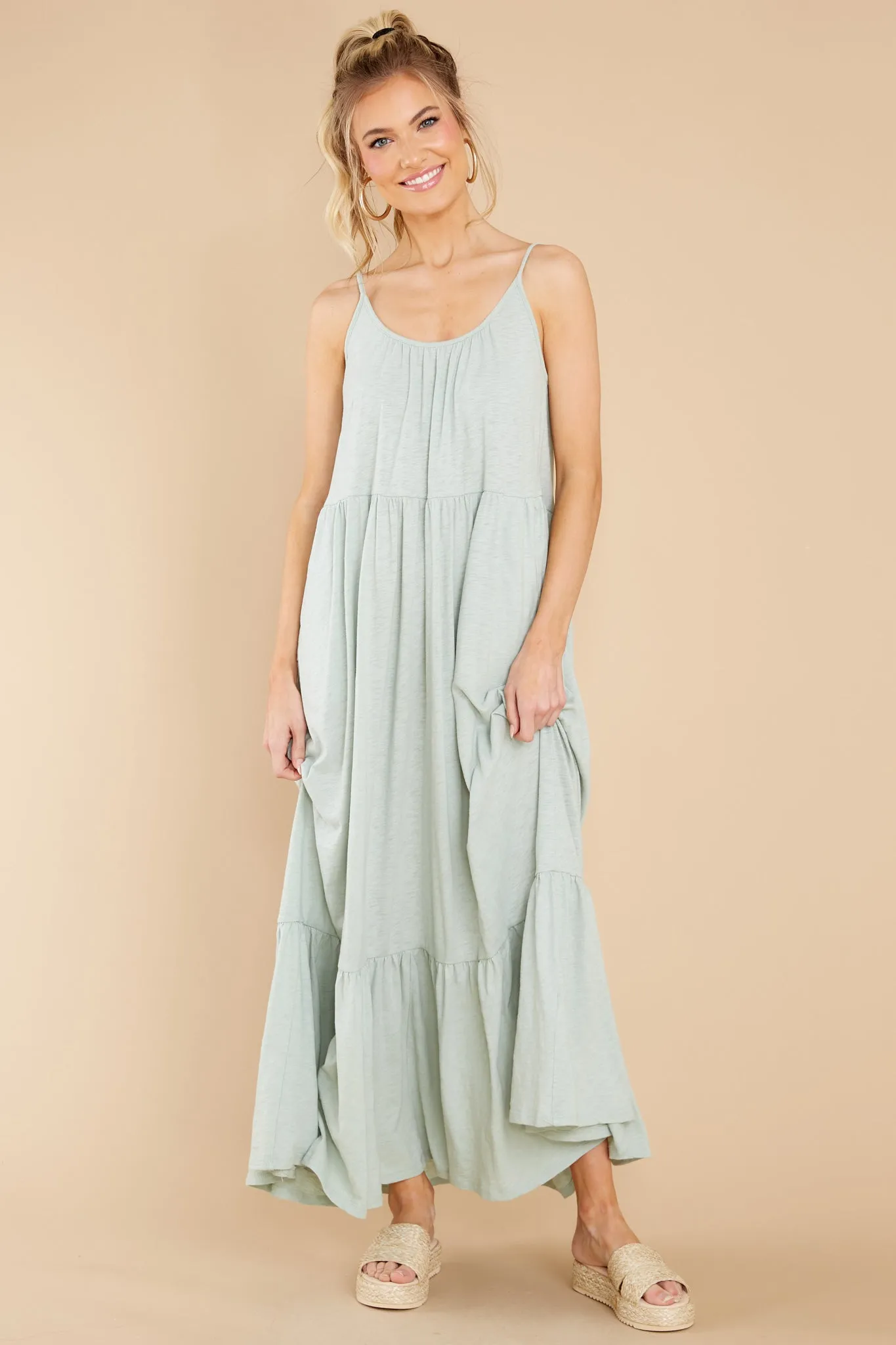 Lido Slub Seaglass Maxi Dress