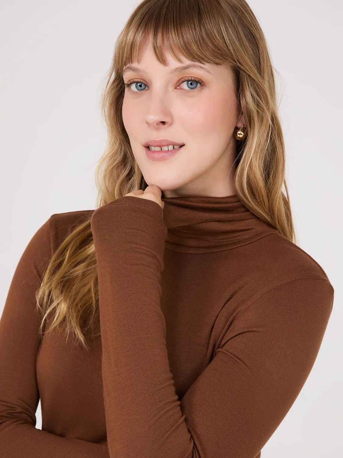 Long Sleeve Turtleneck Top