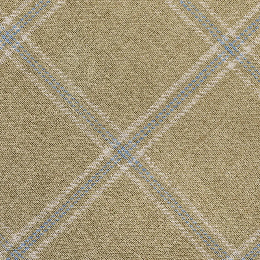 Maison Hellard Bespoke Linen Tie - Beige Windowpane