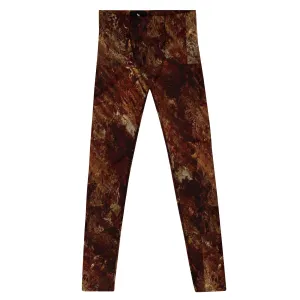 Melted Copper Men's Leggings, Rave Pants, Festival Tights, Gym, Wrestling Tights, Yoga