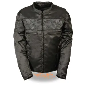 Men’s Reflective Skulls Textile Jacket