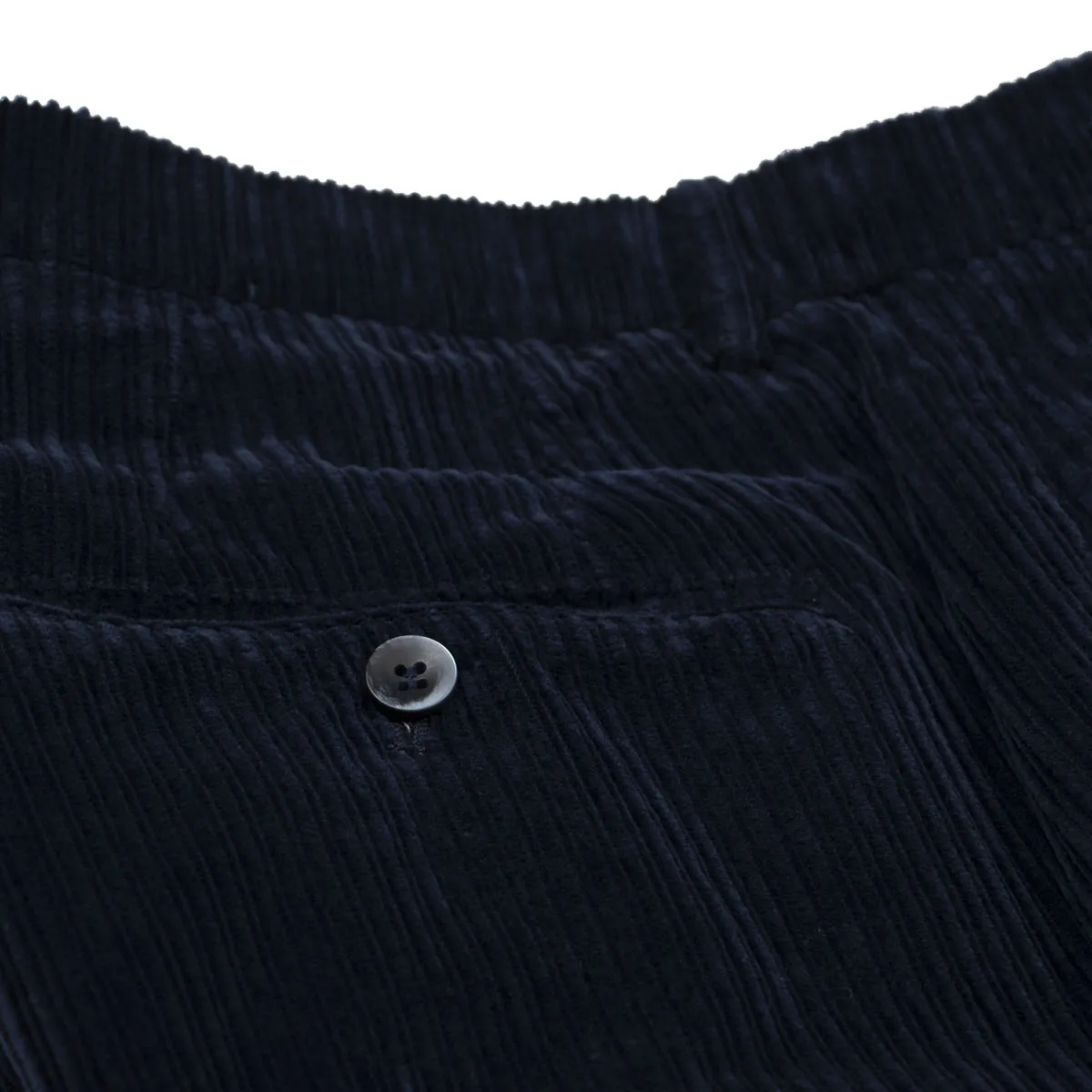 Midnight Navy Stretch Cotton Corduroy Trousers