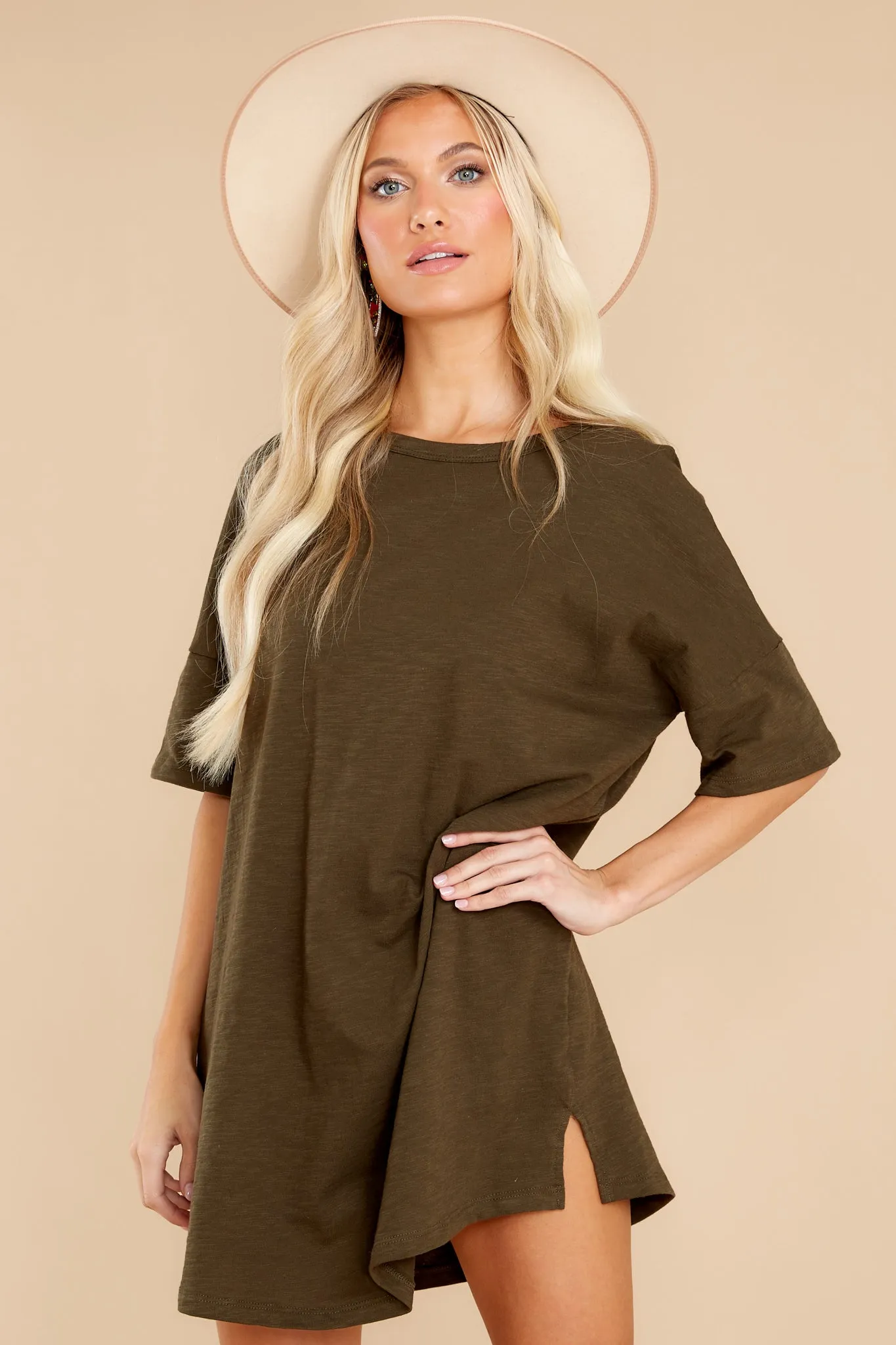 Must Be Fate Dark Olive Dress