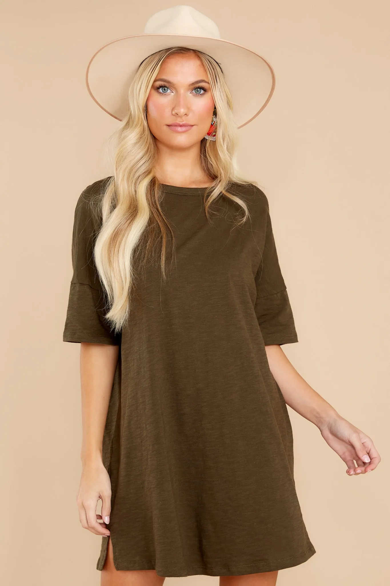 Must Be Fate Dark Olive Dress