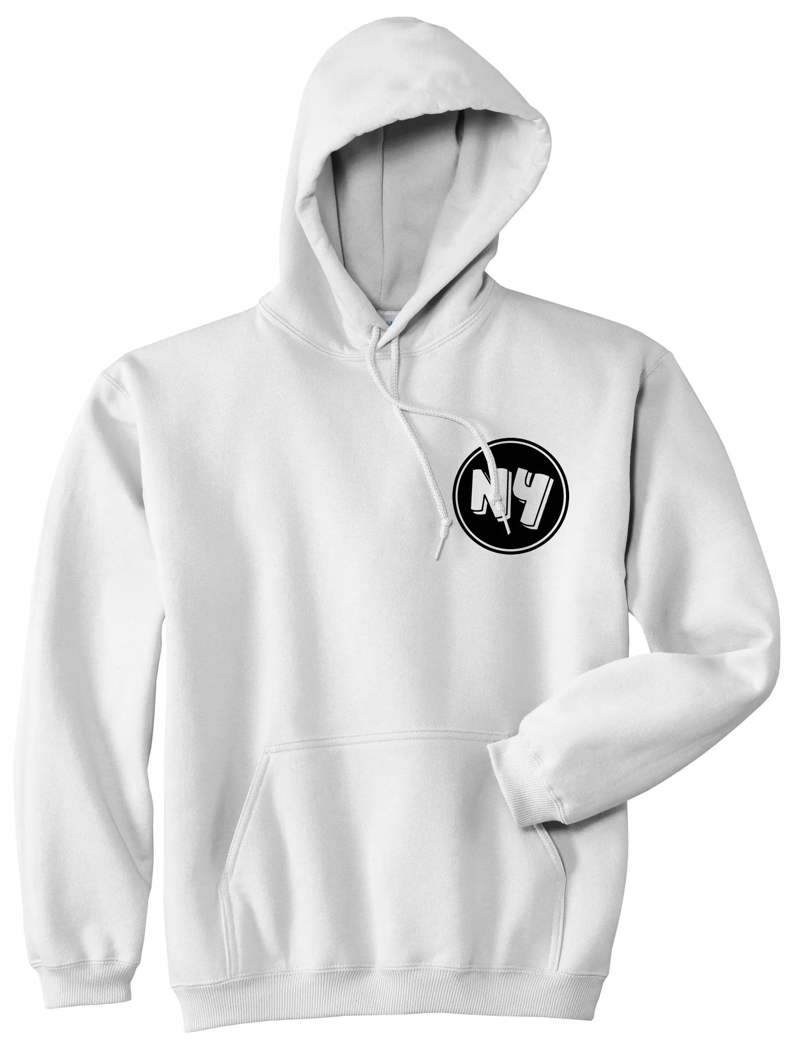 NY Circle Chest Logo Pullover Hoodie