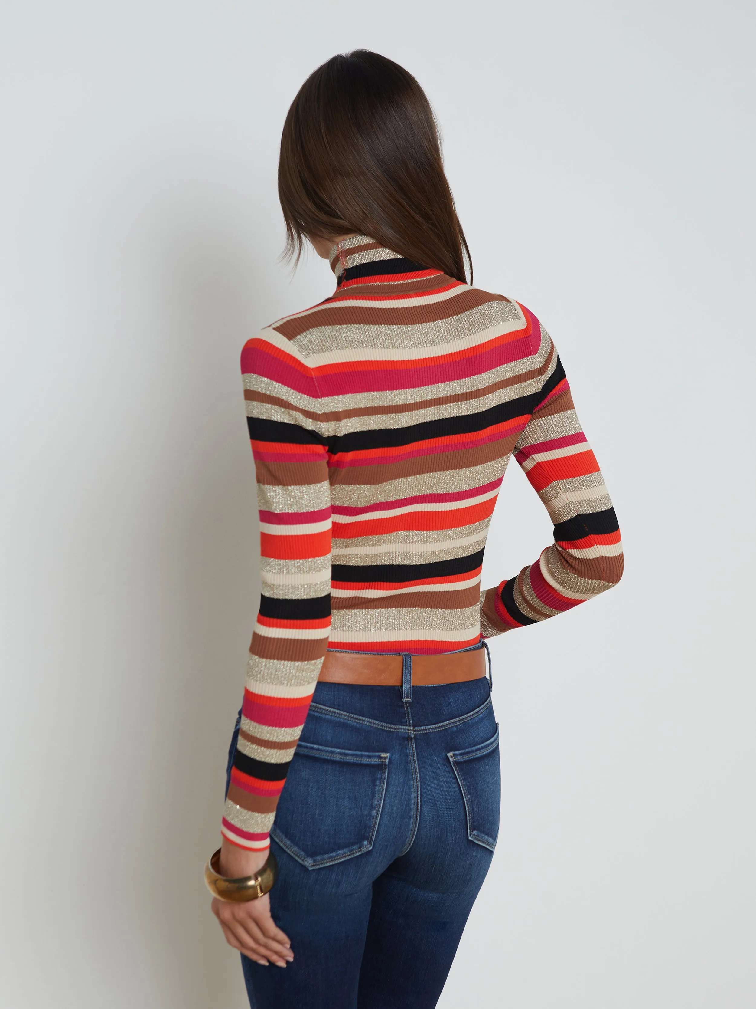 Olene Striped Turtleneck