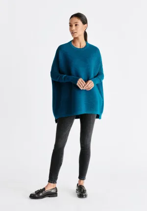 Paisie Cape Jumper in Ocean Blue