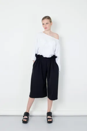 Paperbag Elastic Waistline  Culottes