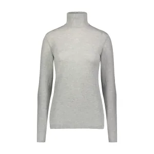 Polkadot ALI TURTLENECK HEATHER GREY Rib Knit Fitted