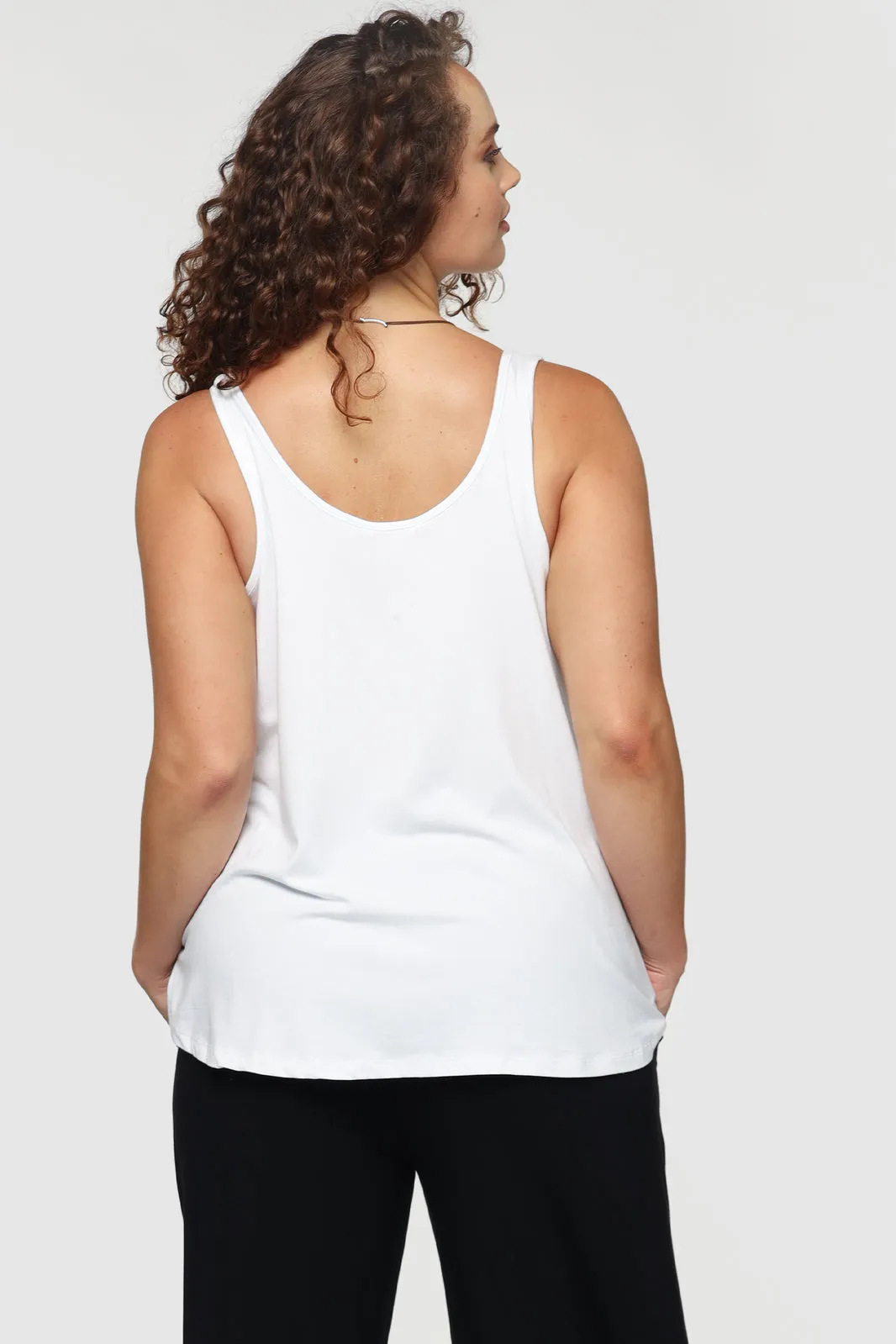 Relaxed Bamboo Singlet - White