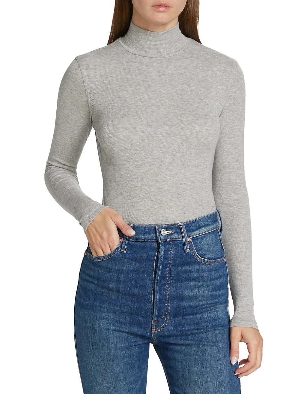 Rib Turtleneck - Gris Heather