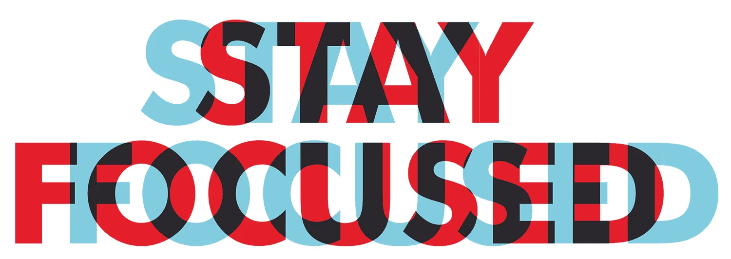 Stay focused Reflective Sticker