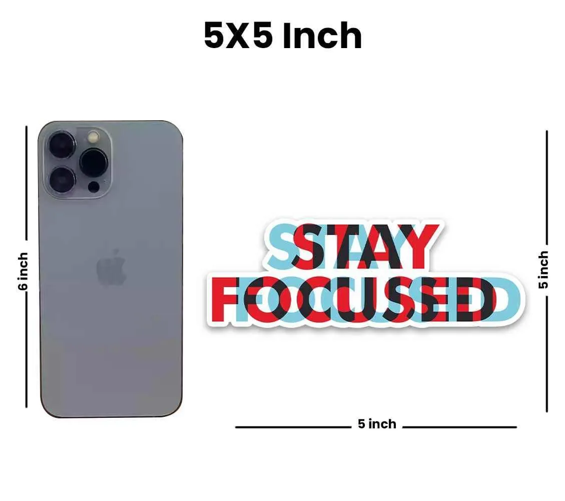 Stay focused Reflective Sticker